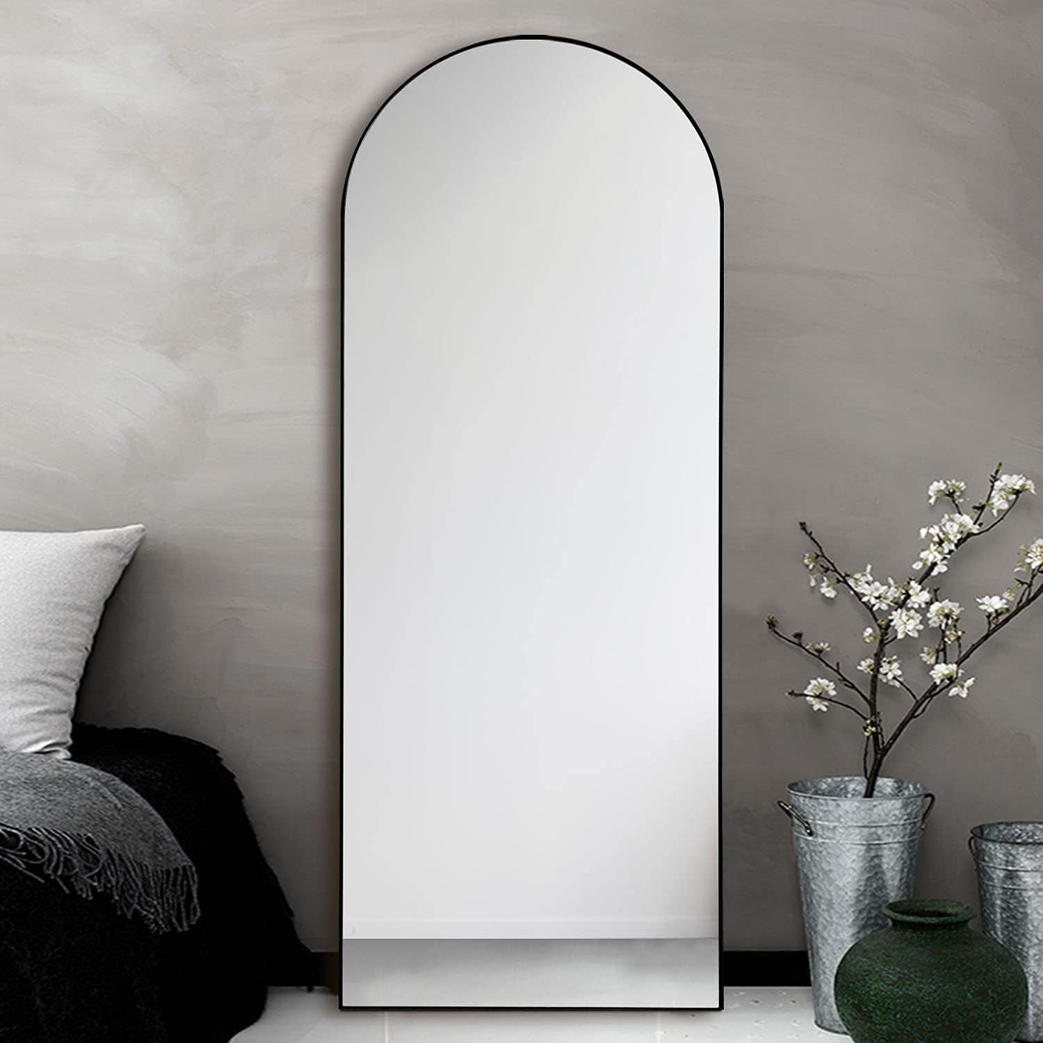 Large Arch Full Length Mirror 65"x22" Wall Leaning Modern Bedroom Decor