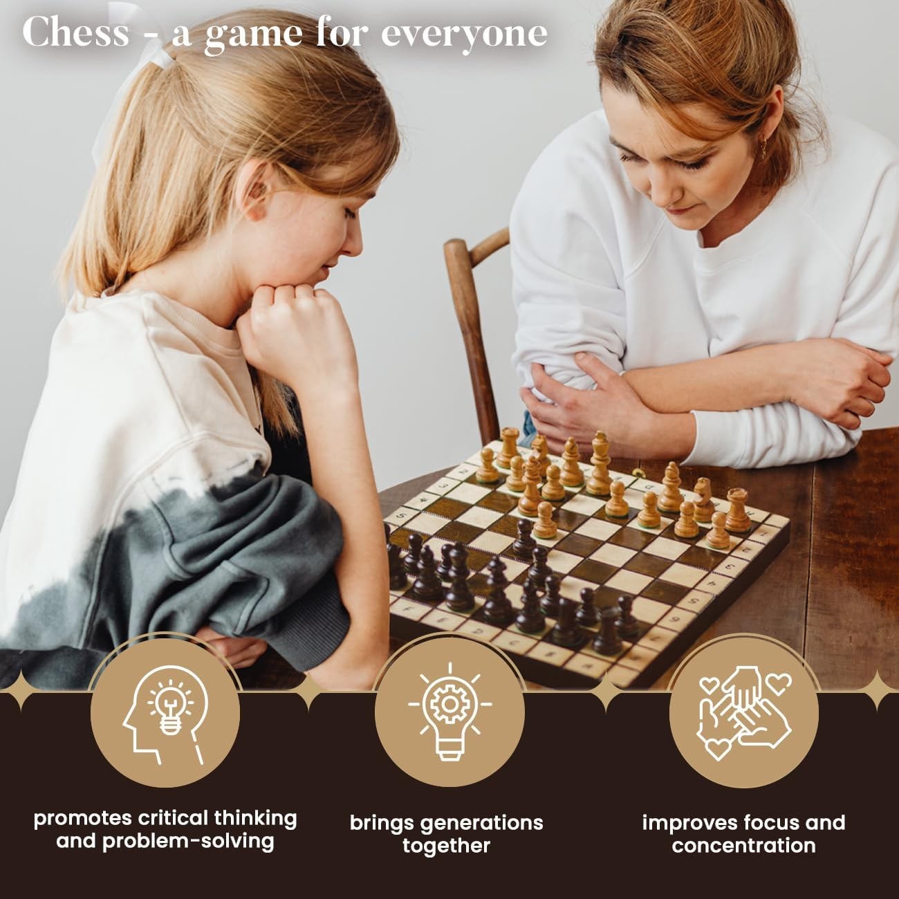 32cm Wooden Chess Set | Handcrafted Portable Board & Classic Pieces | Travel Gam