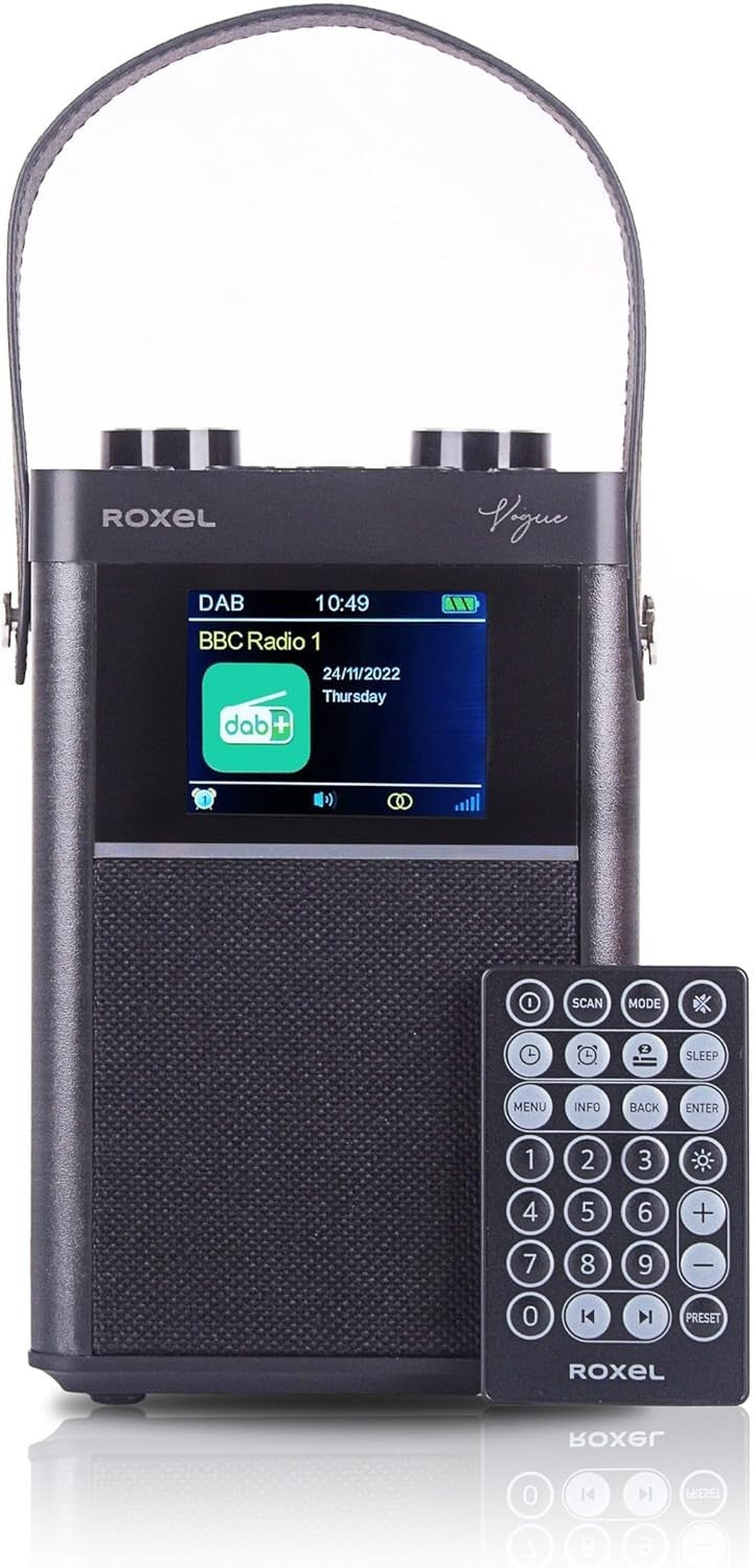 Portable DAB/DAB+ FM Radio Wireless Speaker Alarm USB Black