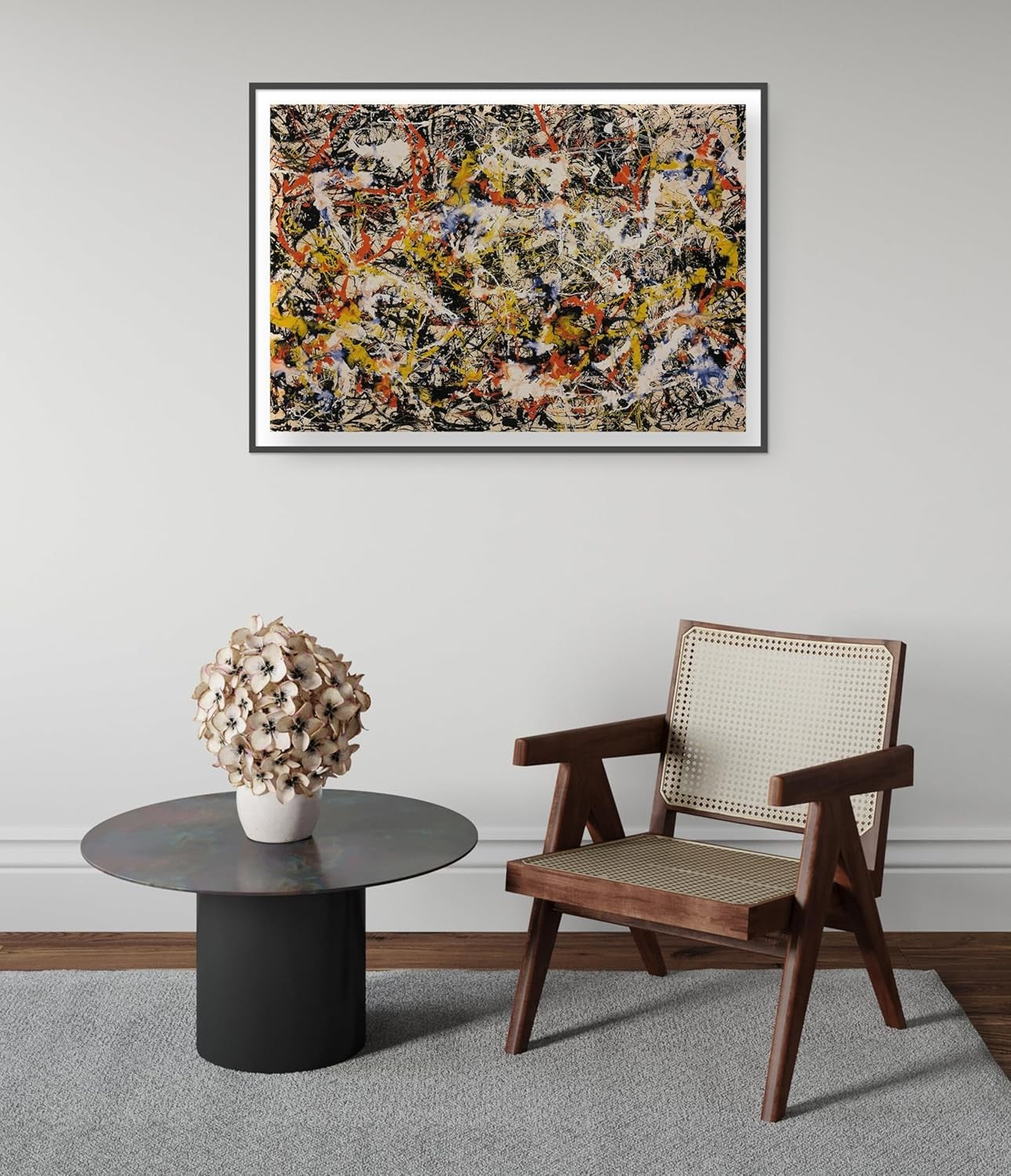 Convergence Jackson Pollock Print Abstract Expressionist Wall Art 84x59cm