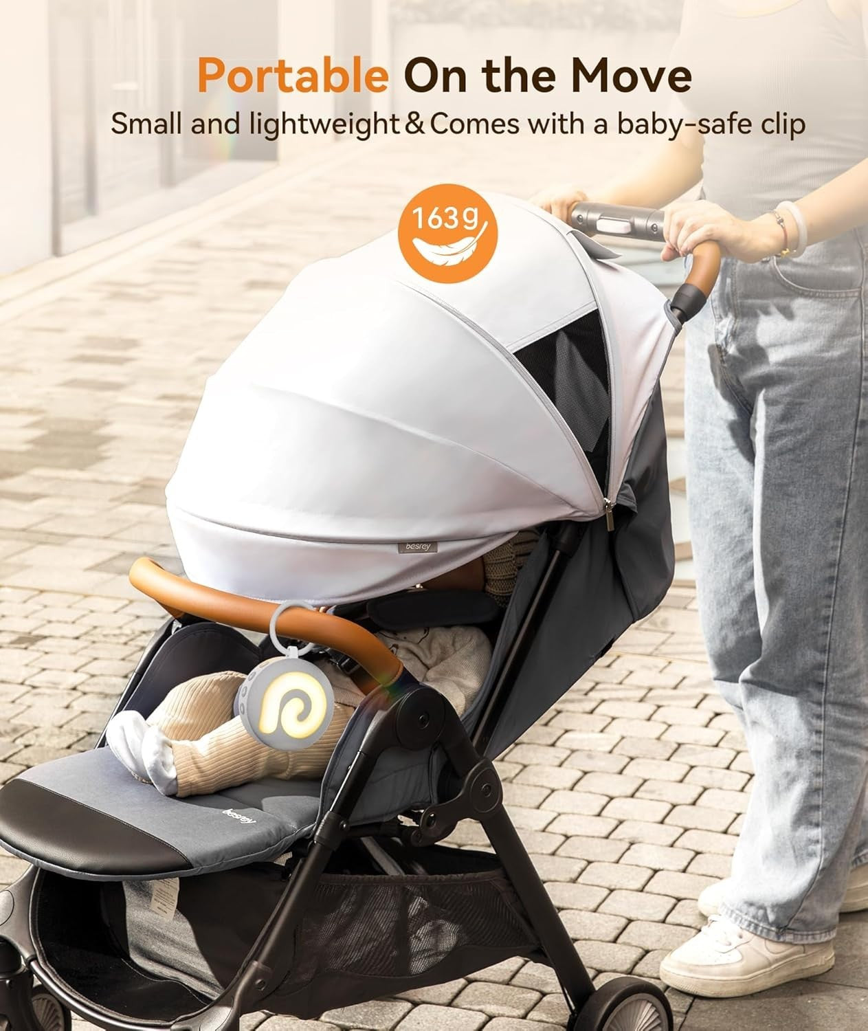 Grey Noise Sound Machine Baby Sleep Aid Night Light Portable Rechargeable