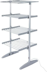 Heated Clothes Airer 4 Tier Folding Electric Indoor Drying Rack Large