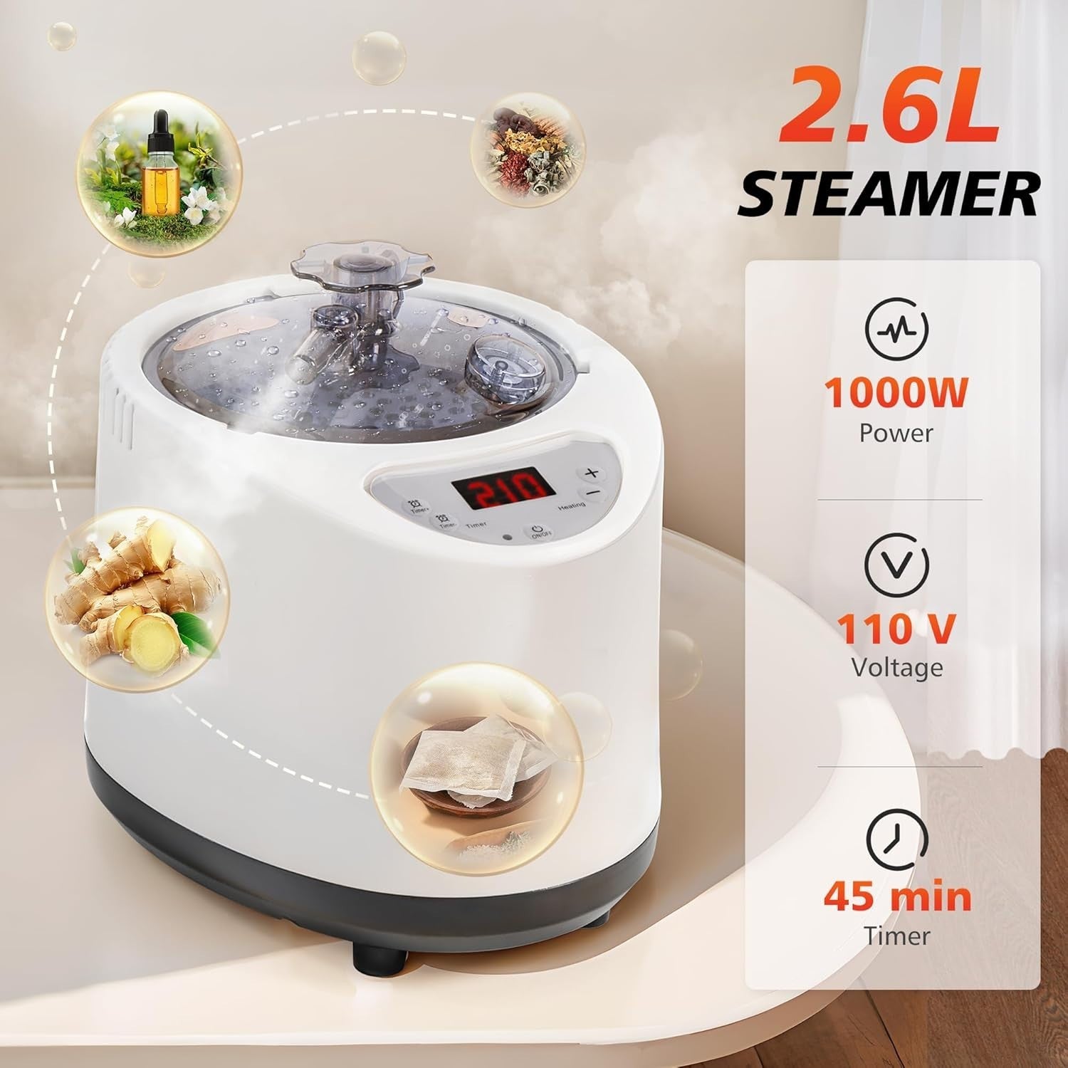 Portable Steam Sauna Tent Home Spa Single Person Fast Heat Bluetooth Control