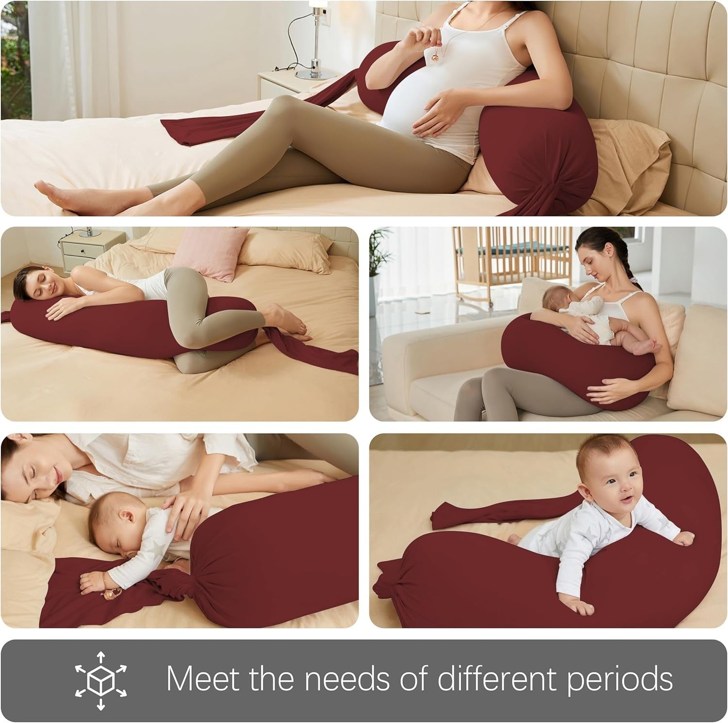 Pregnancy Pillow I Shaped 54” Full Body Maternity Support Side Sleeper