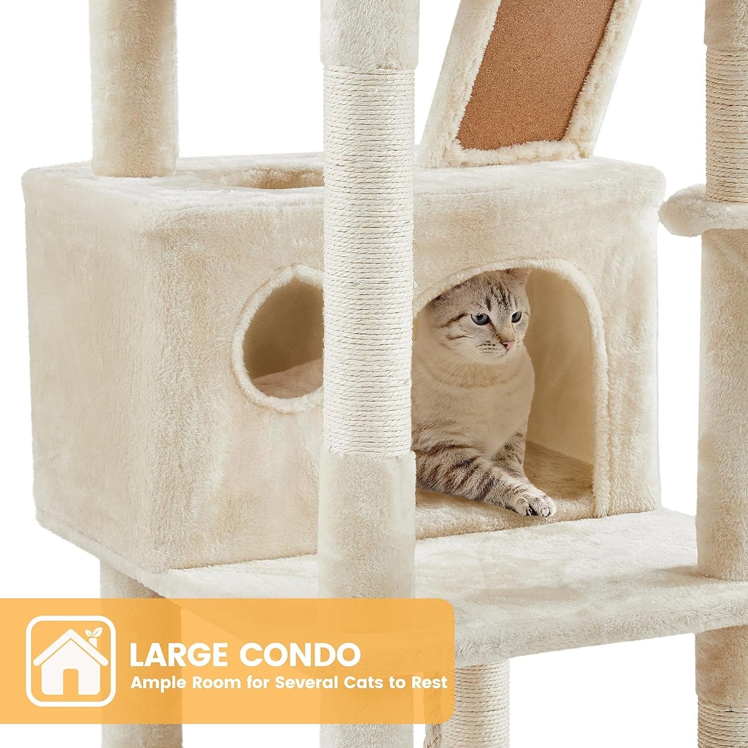 Extra Tall Cat Tree Tower 209cm Level Condos Hammock Ladder Play