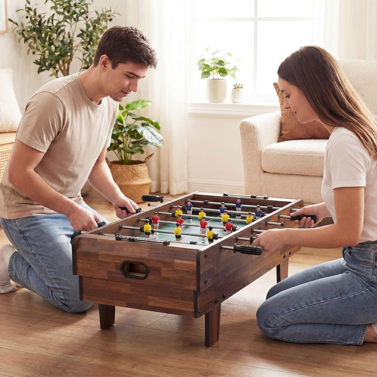 4 in 1 Multi Game Table Foosball Air Hockey Pool Tennis Kids Adults