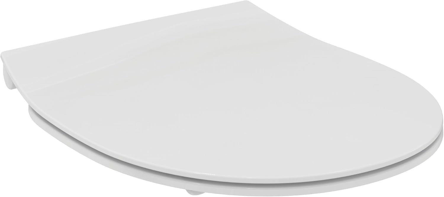 Tirso Oval Soft Close Toilet Seat White 365x425mm Quick Release Antibacterial