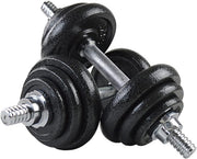 20KG Adjustable Dumbbells Set Spinlock Cast Iron Home Gym Weights