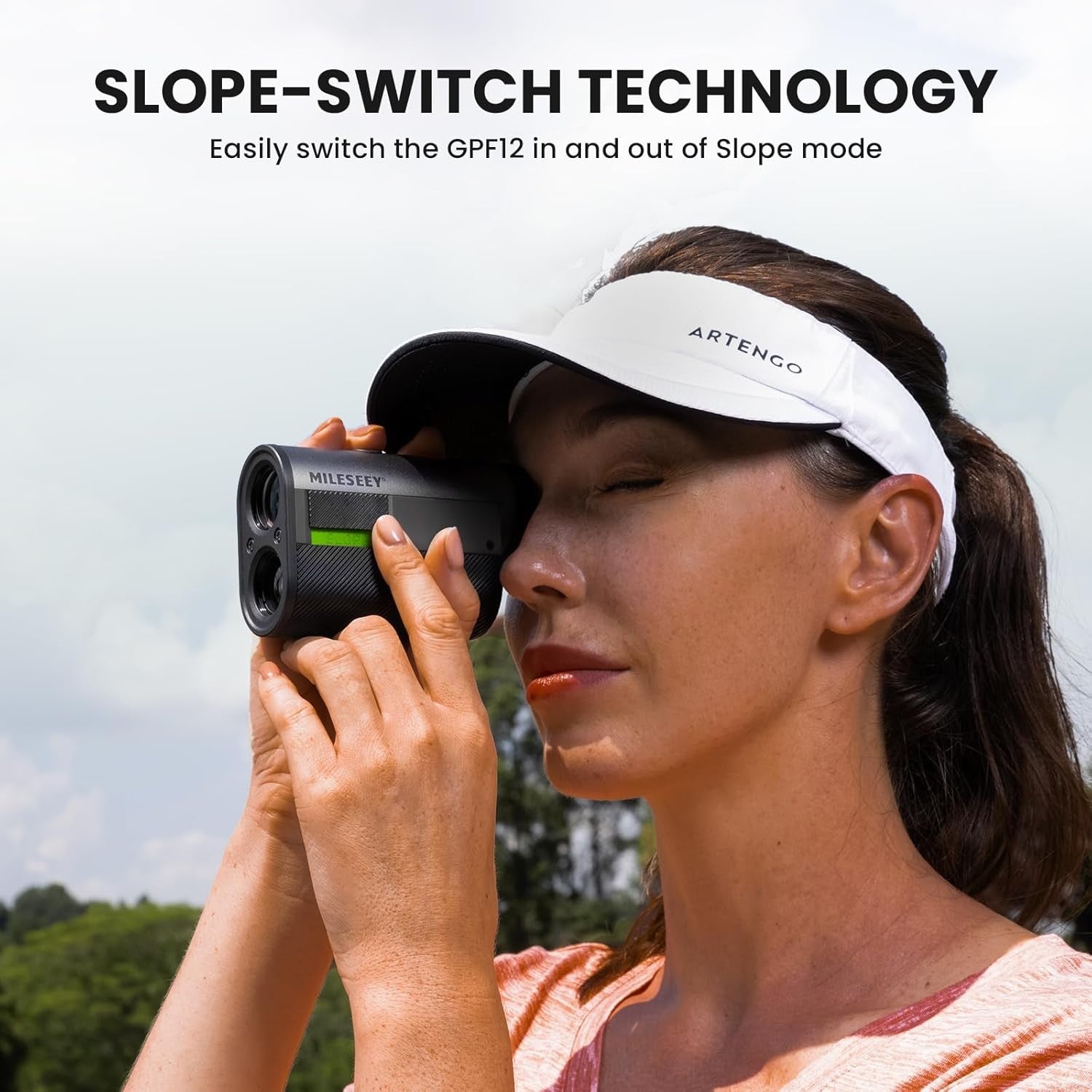 Golf Laser Rangefinder with Slope Flag Lock Rechargeable Fast Pulse Vibration
