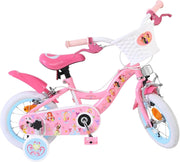 12 Inch Girls Bike with Basket Training Wheels Hand Brakes Age 3-4