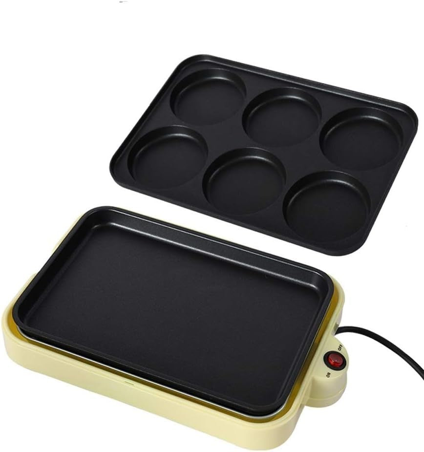 Electric Non-Stick Frying Pan Sandwich Toaster 800W Egg Burger Crepe & Pie Make
