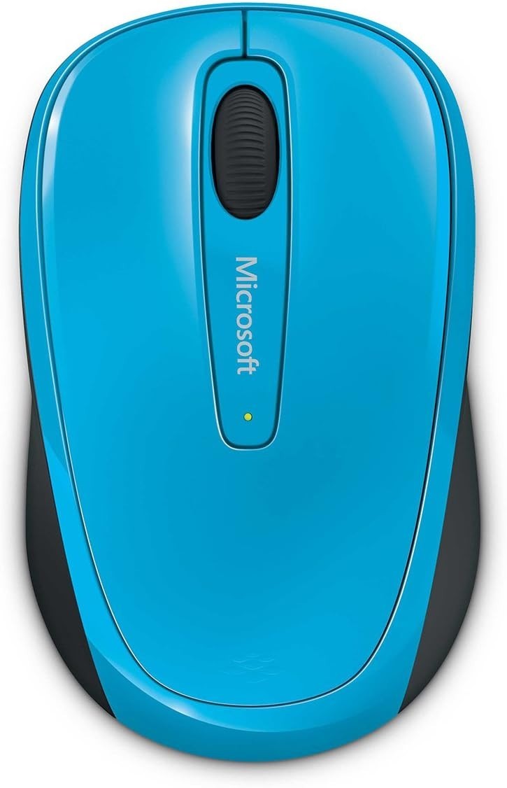 Cyan Blue Wireless Mouse Compact Portable USB Nano Receiver Office Laptop