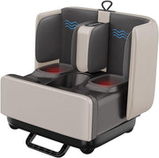 2-in-1 Foot & Calf Massager with Heat Shiatsu Kneading Vibration Beige