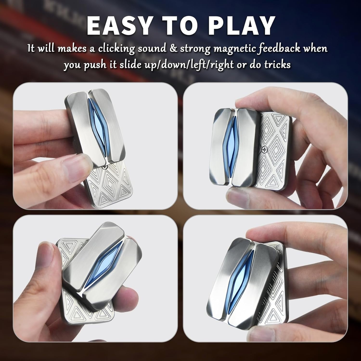 Magnetic Fidget Slider Zinc Alloy EDC Stress Relief Desk Toy