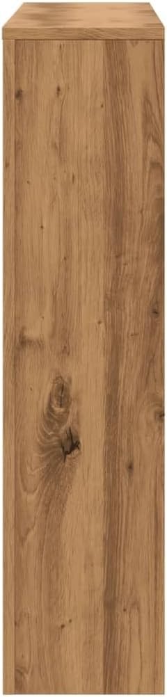 Modern Slatted Oak Radiator Cover 175x20x82cm – Engineered Wood Shelf Unit