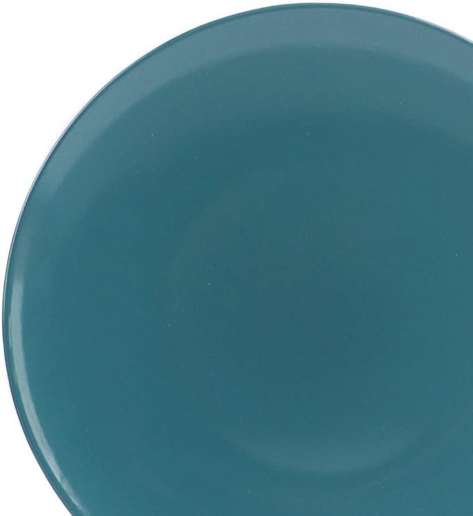 18pc Stoneware Dinnerware Set Teal Plates Bowls Service for 6