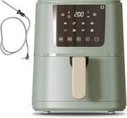 4L Green Digital Air Fryer 1400W | ProChef Thermometer | 8 Presets | Compact