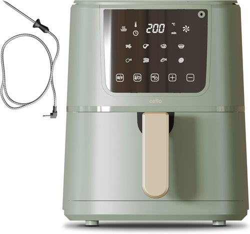 4L Green Digital Air Fryer 1400W | ProChef Thermometer | 8 Presets | Compact
