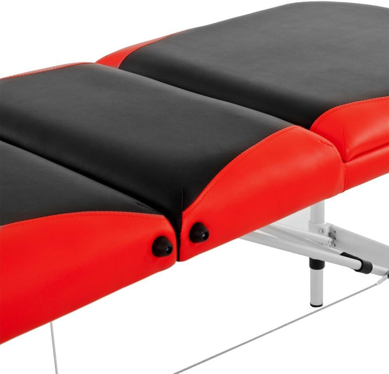 Portable 3-Section Massage Table Aluminium Beauty Tattoo Spa Bed w/ Bag Red
