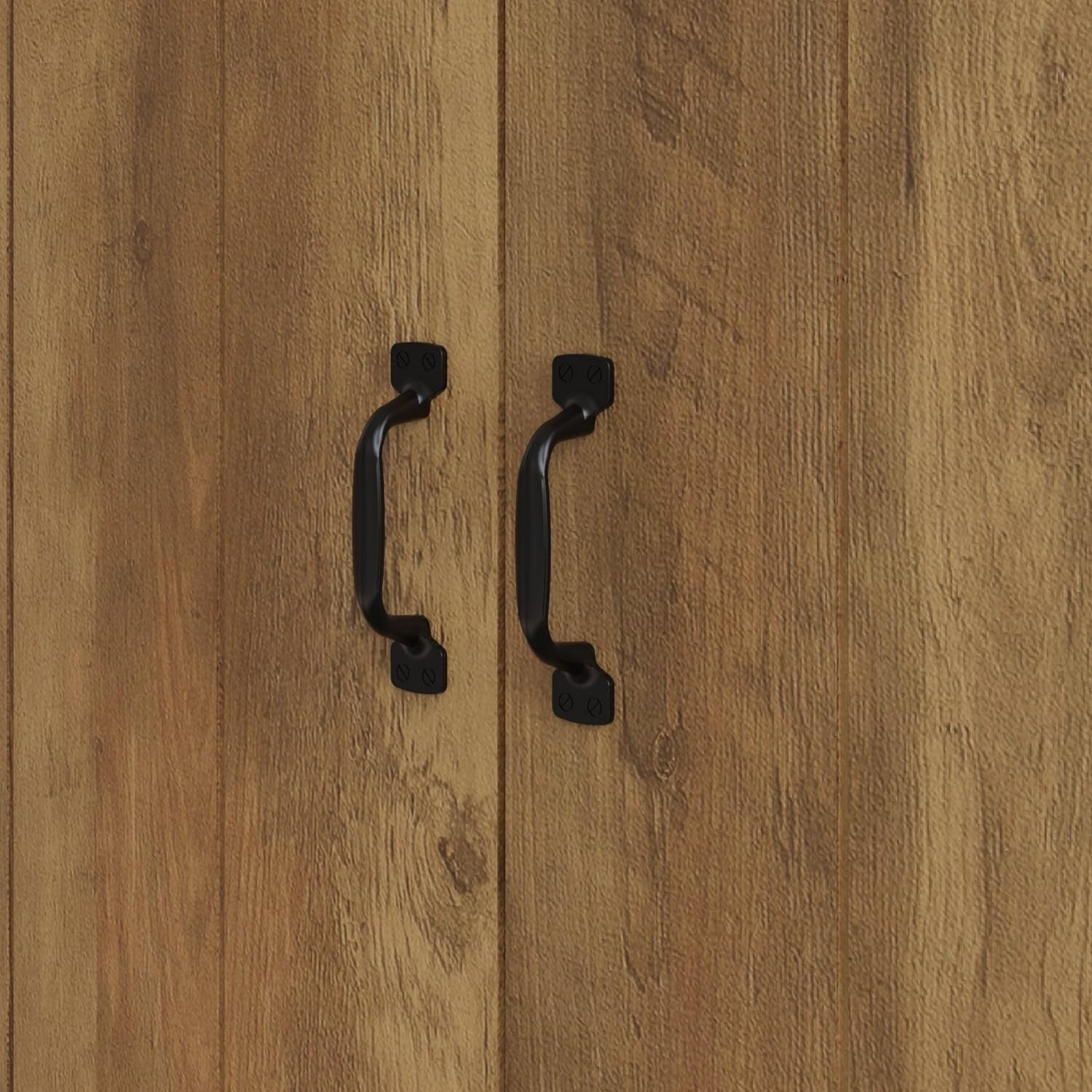 3 Door Oak Wardrobe Hanging Rail Shelves Storage Unit Bedroom Modern
