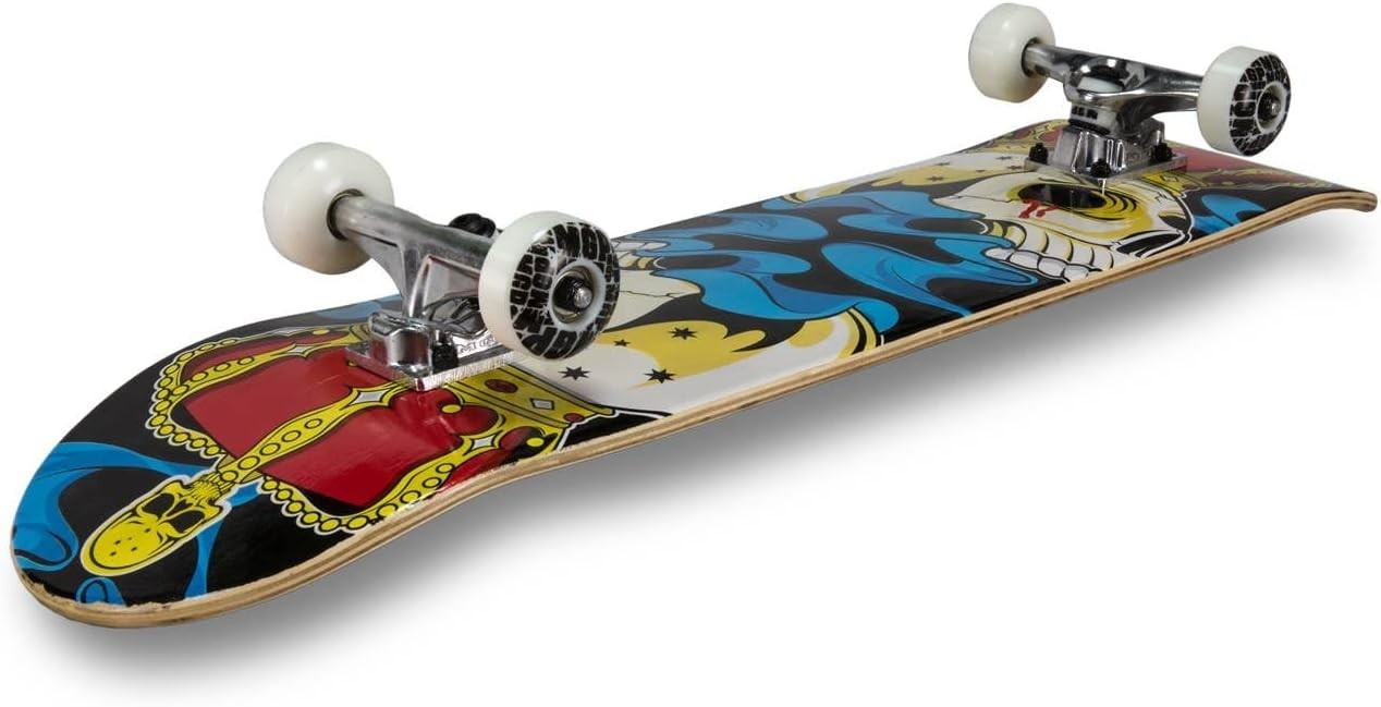 31" Beginner Skateboard Double-Kick Maple Deck 54mm Wheels