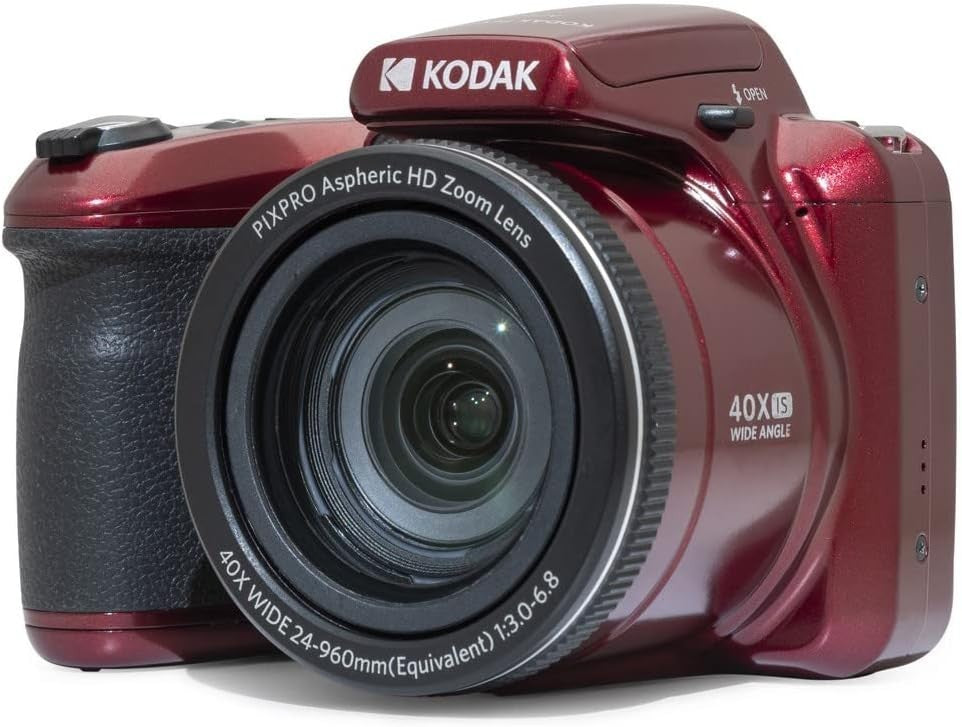 20MP Digital Bridge Camera 40X Zoom Wide Angle Full HD 1080P Red