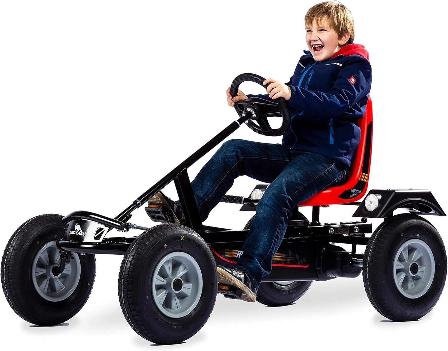 Kids Pedal Go Kart Adjustable Seat Forward Reverse Drive 5+ Years