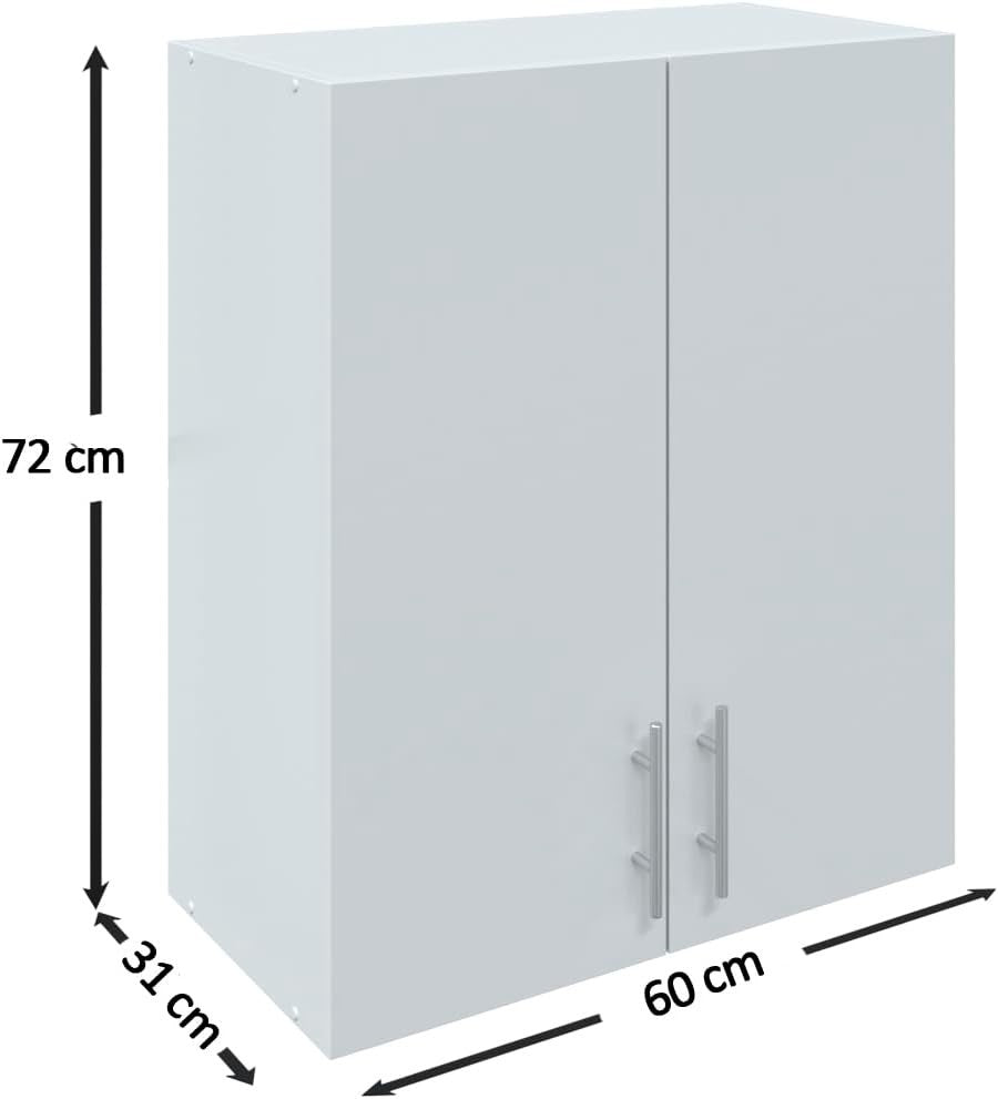 Space-Saving 60cm White Gloss Kitchen Wall Cabinet – Modern & Easy Install
