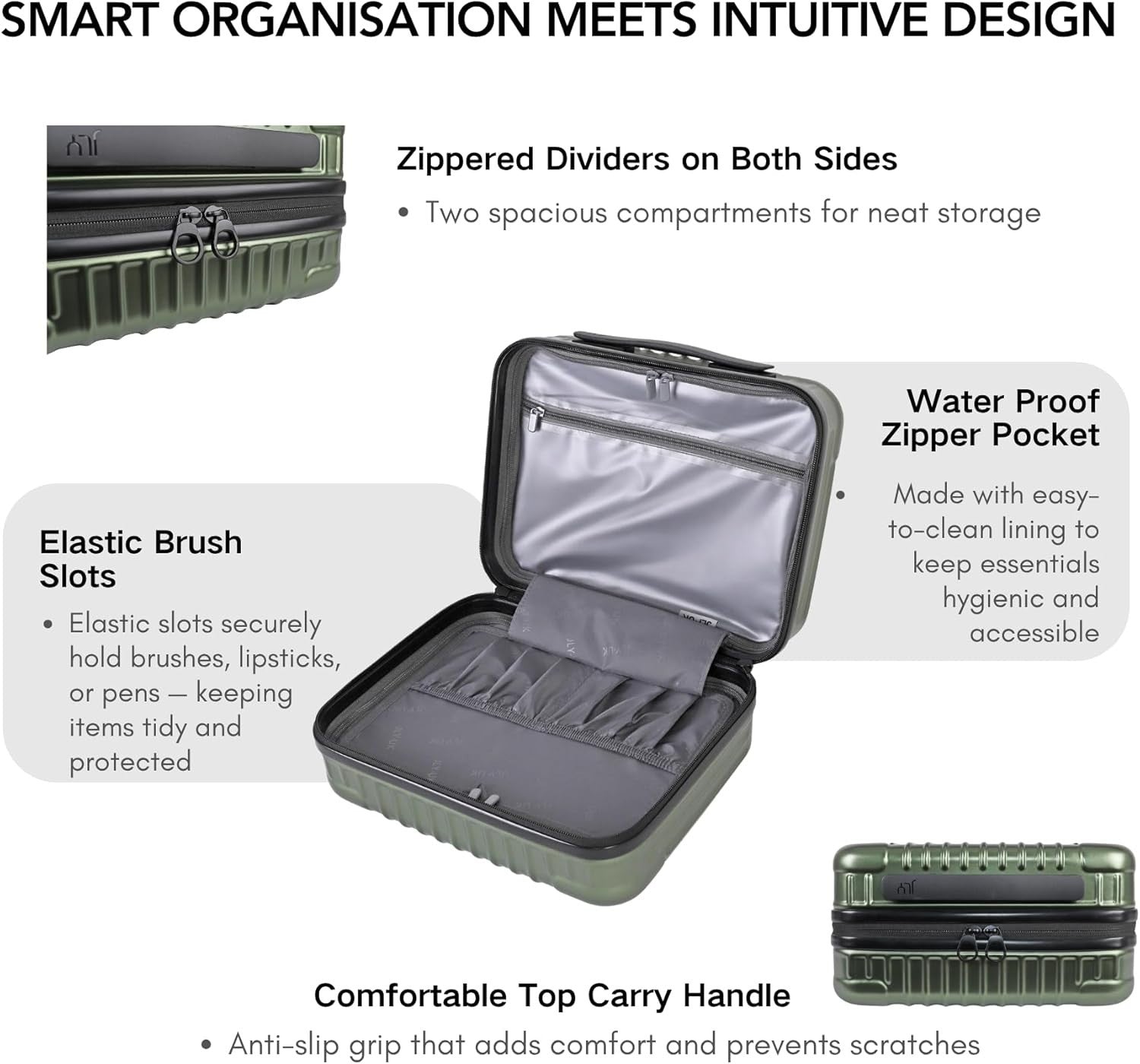 Lightweight Cabin Suitcase & Vanity Case Set TSA Lock Spinner Wheels Cupholder