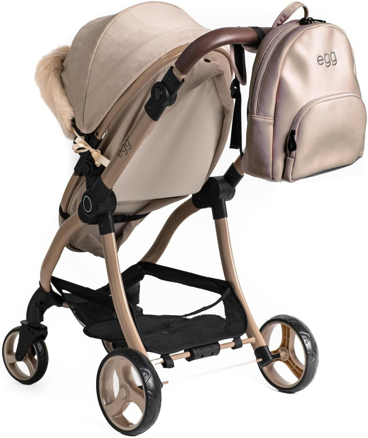 Luxury 2in1 Doll Pram Pushchair Carrycot Adjustable Handle 57cm