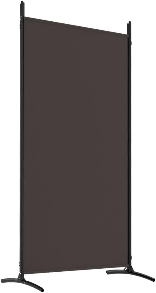 4 Panel Folding Room Divider Brown Privacy Screen 346x180cm Fabric Partition