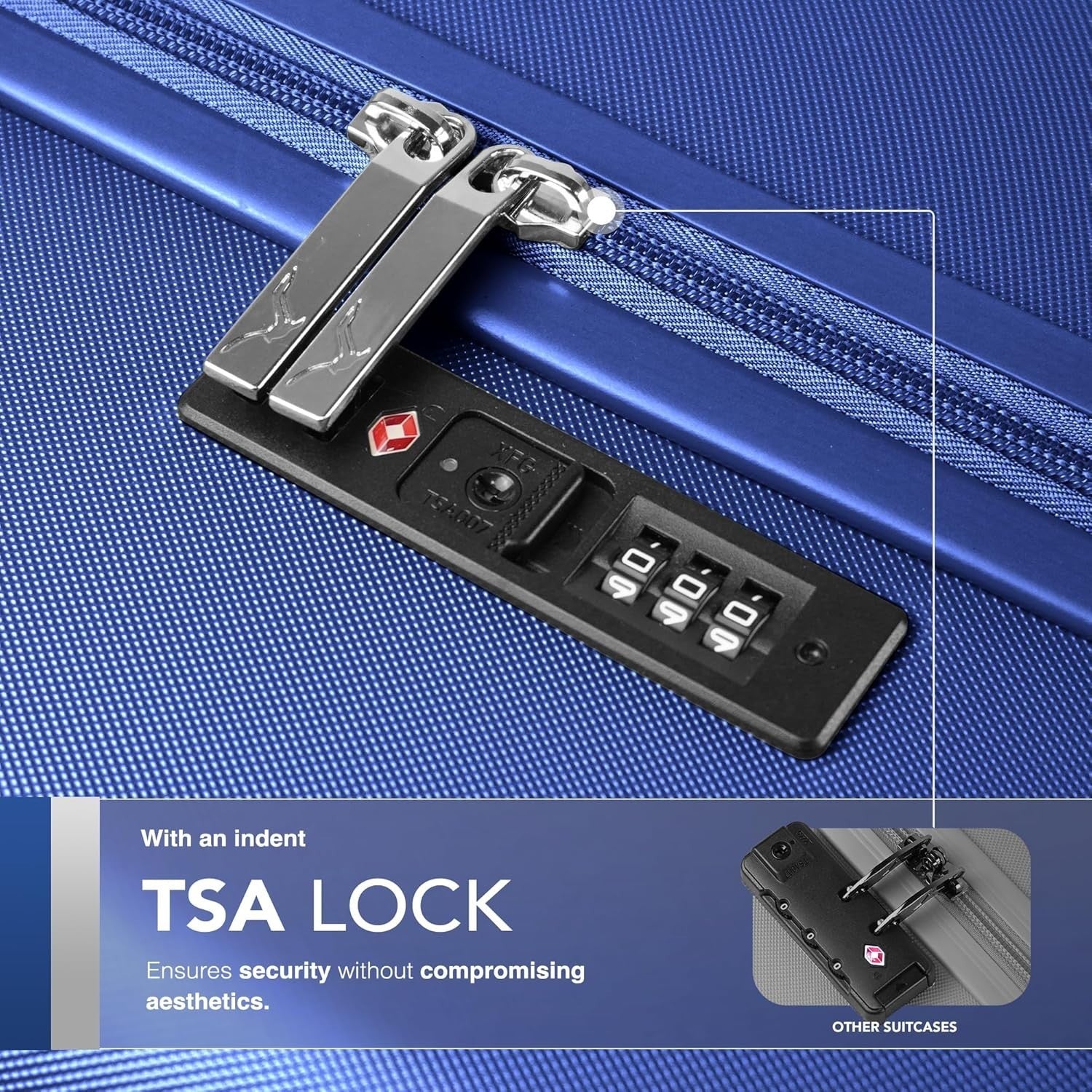 28in Large Hold Suitcase ABS Hard Shell TSA Indent Lock 360 Spinner