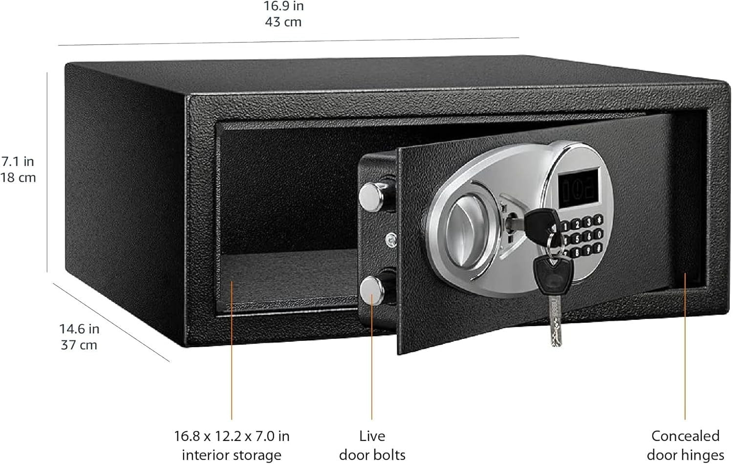 20L Digital Safe Box Electronic Keypad Cash Jewellery Security Safe