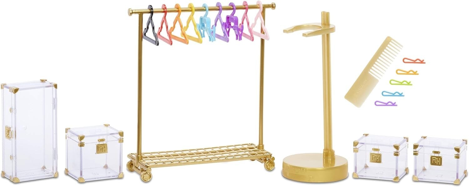 Fashion Studio Doll Set 300+ Looks Wigs Clothes Rack Accessories