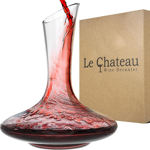 750ml Crystal Wine Decanter with Aerator Hand-Blown Lead-Free Glass Gift