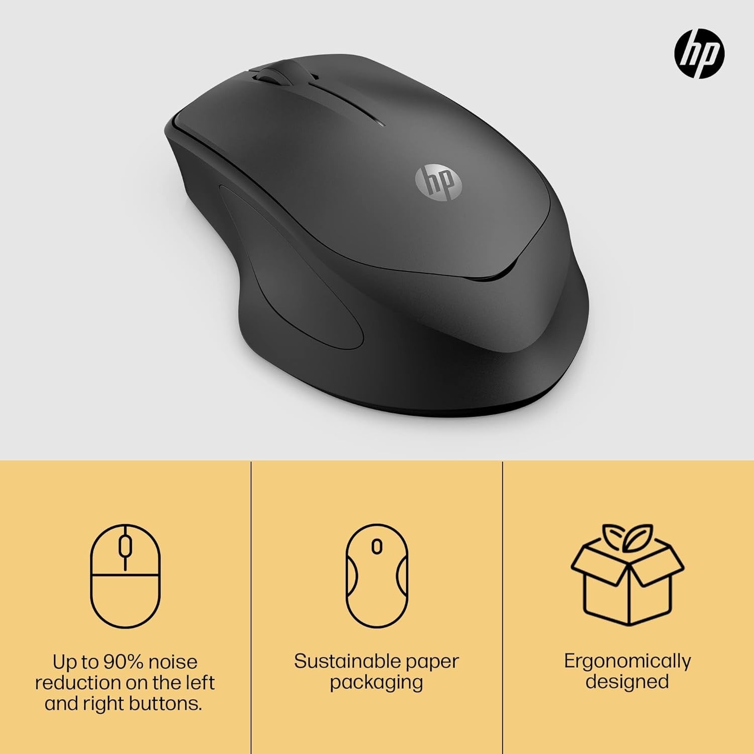 Silent Wireless Mouse 1600 DPI Ergonomic USB Nano Receiver PC Laptop