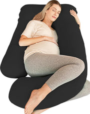 Cooling U Shaped Pregnancy Pillow 57in Full Body Maternity Support Washable