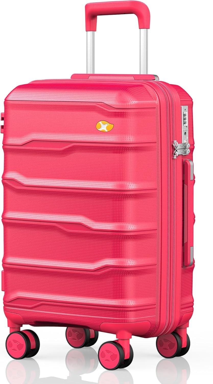 24 Inch Hard Shell Suitcase PP Lightweight 4 Spinner Wheels TSA Lock