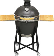 Large 22" Ceramic Kamado BBQ Grill Smoker with Stand | Wood/Charcoal
