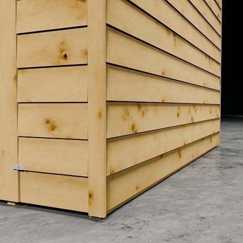 Wooden Garden Storage Shed 6x4ft Apex Roof Windowed Outdoor Tool Shed Brown
