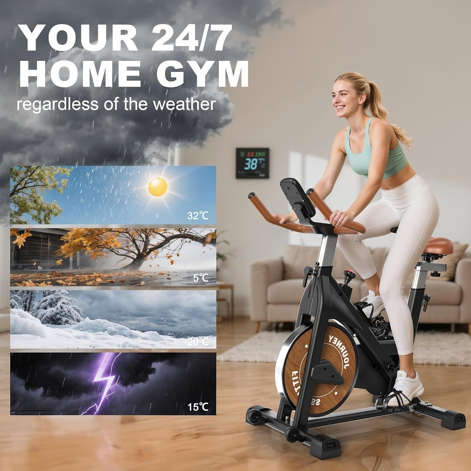 Bluetooth Magnetic Exercise Bike w/ LCD Monitor, 100 Resistance Levels & 160kg