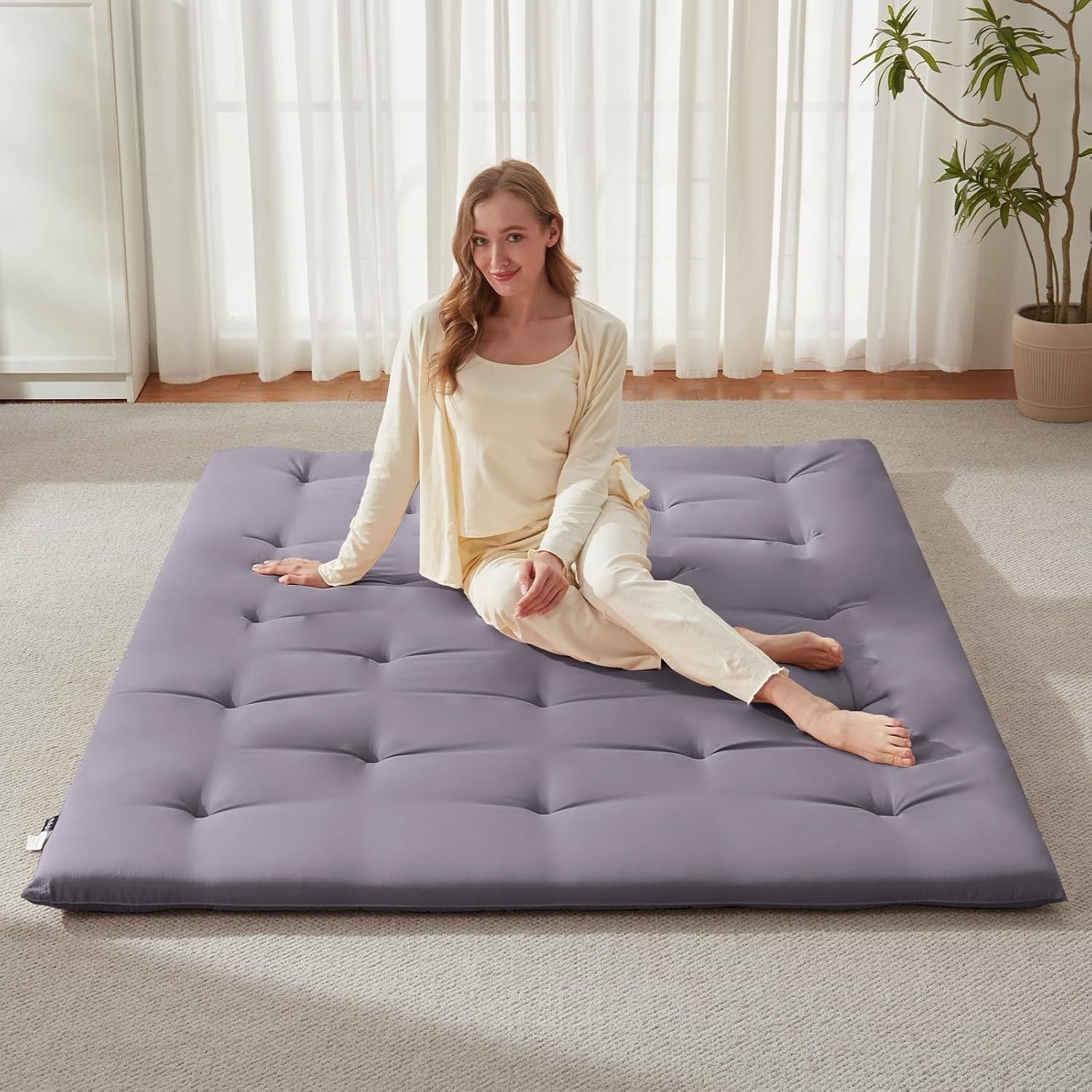 Twin Futon Floor Mattress 2.5" Foam Foldable Tatami Bed Camping Mat