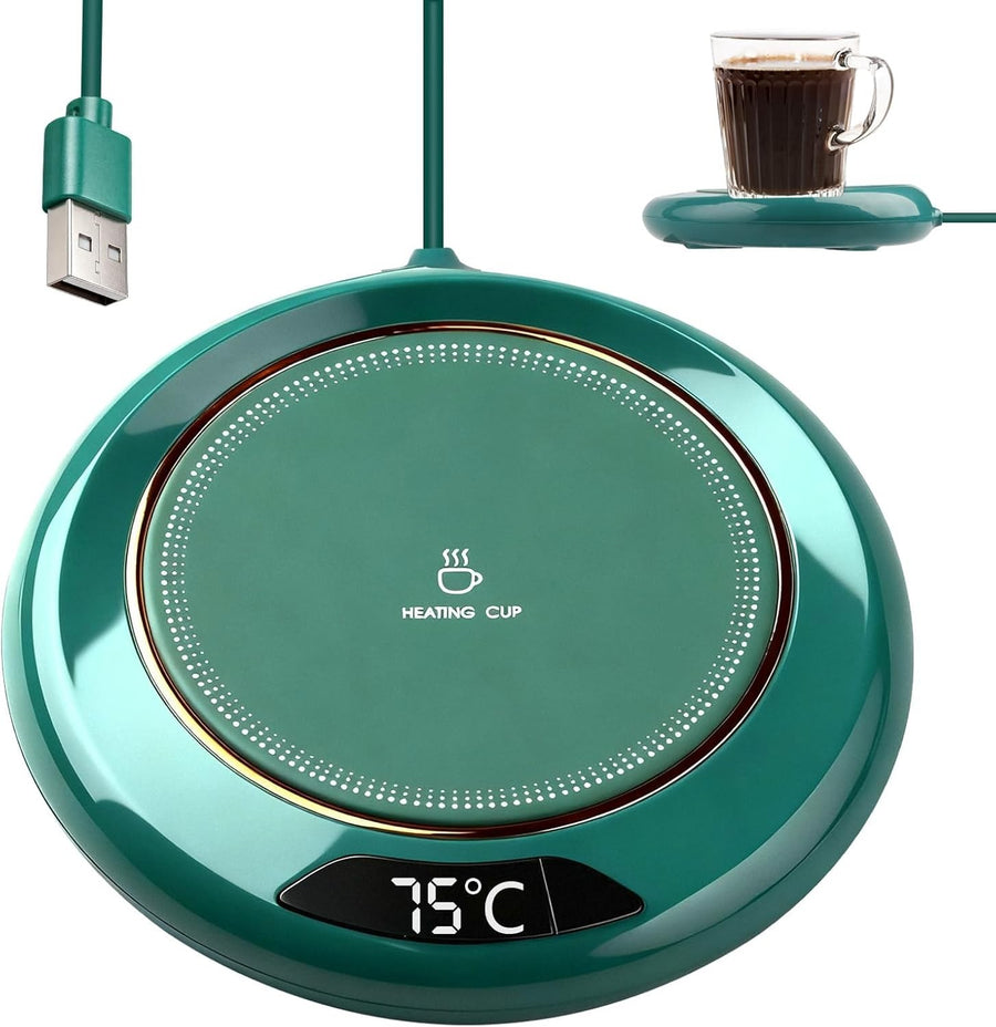 Coffee Mug Warmer USB 3 Temp to 75°C 8H Auto Off Desk