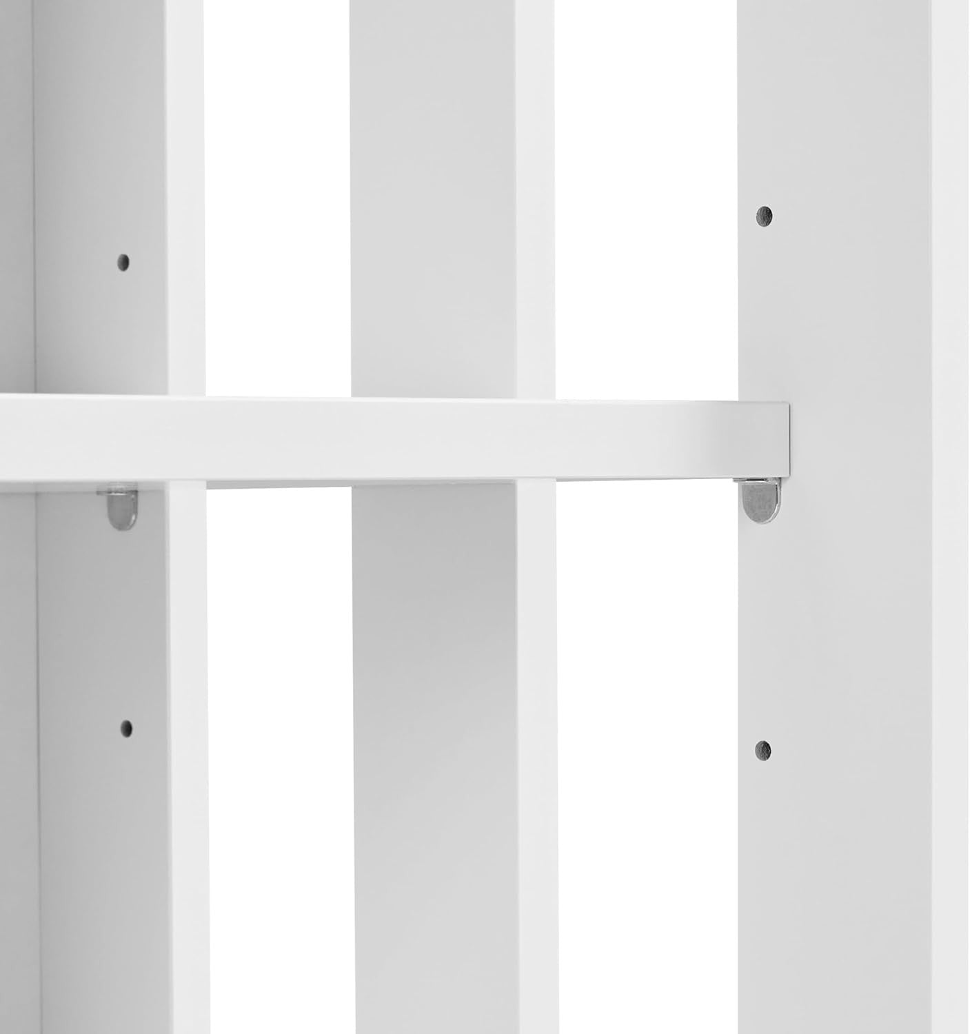 Set of 2 White Sideboard Buffet Cabinets | Sliding Door Storage Units with Shelv