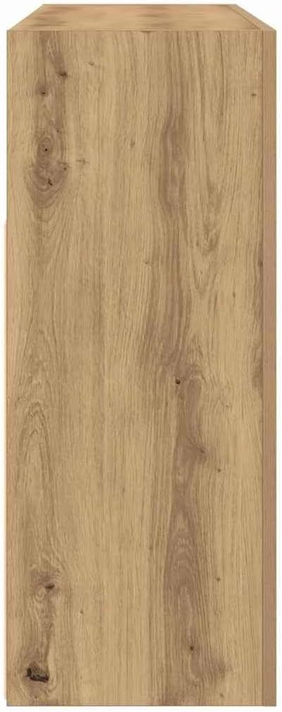 Oak Sideboard with LED Lighting, Engineered Wood Storage Cabinet for Living Room