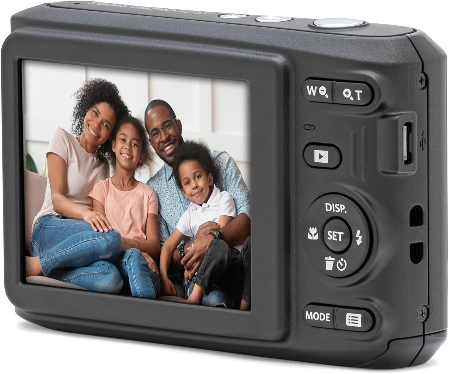 16MP Compact Digital Camera 4X Optical Zoom HD Video LCD Black Camera