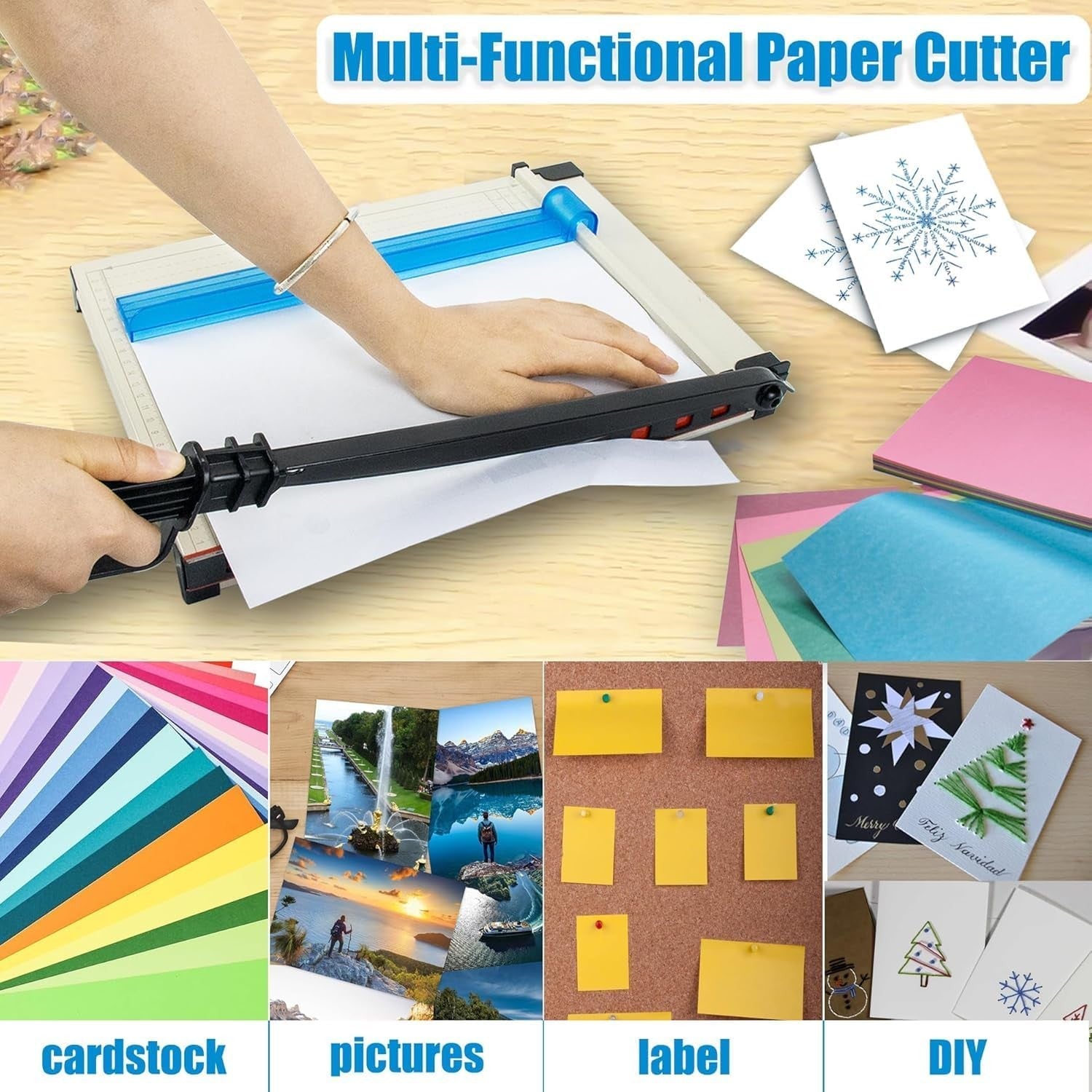 A4 Guillotine Paper Cutter 12 Sheet Heavy Duty Trimmer for Card & Craft