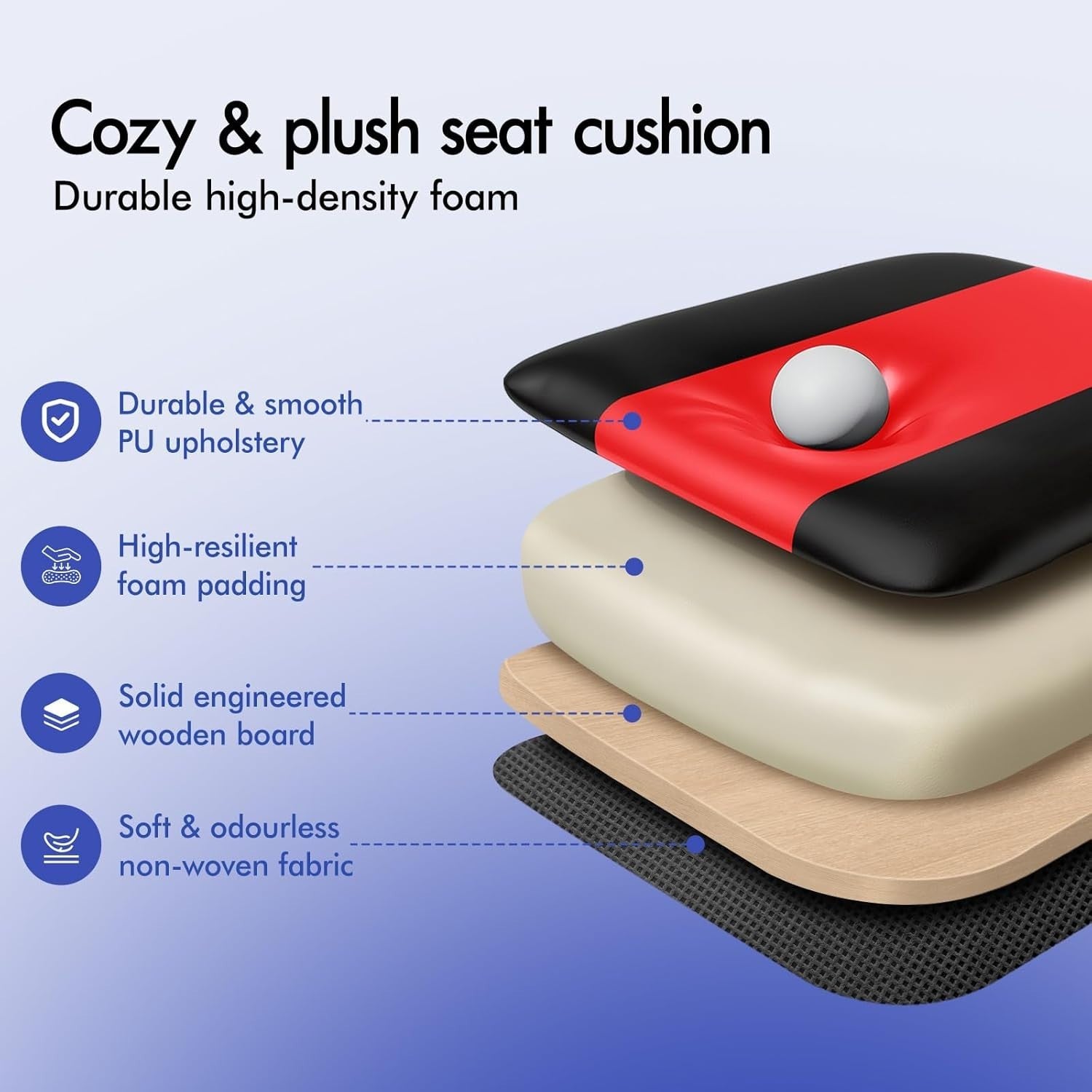 Red Gaming Chair XL Massage Lumbar Footrest Ergonomic High Back PU Leather