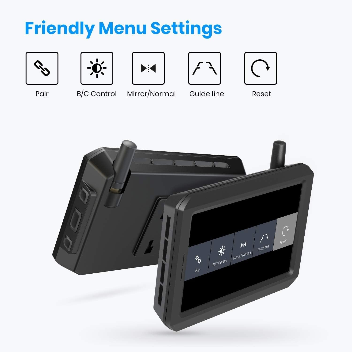 Wireless Reversing Camera Kit 5" Monitor IP68 Backup Camera HD
