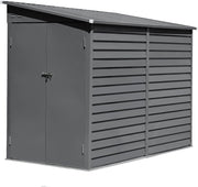 Large Outdoor Garden Shed Metal Storage L144xW270xH202cm Black